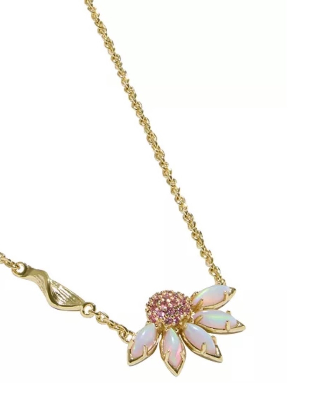 Kendra Scott Anya Flower Short Pendant Necklace in Light Pink Mix - Picture 3 of 5